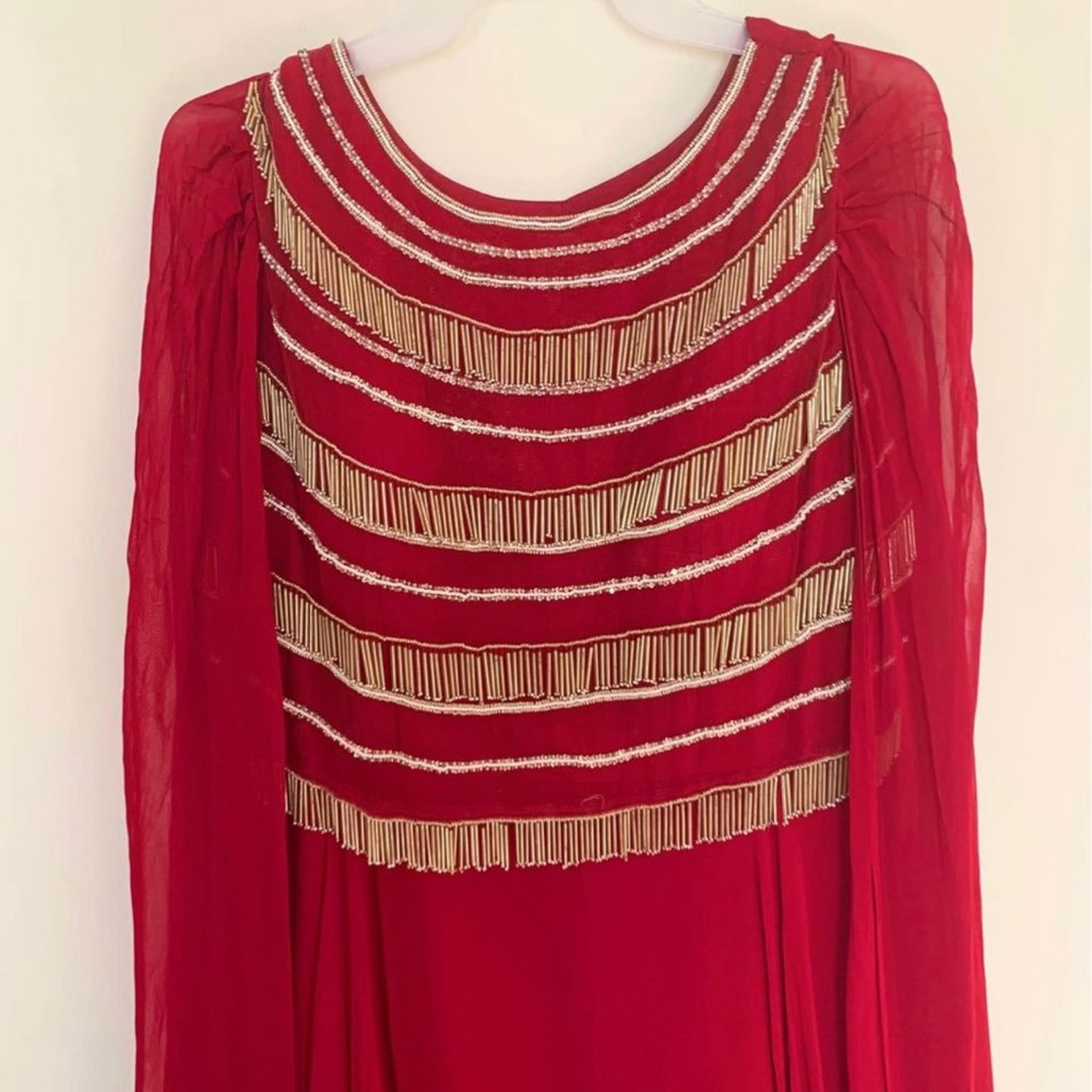 Brand new Exclusive XL size cap gown .Pure chiffon fabric with cancan